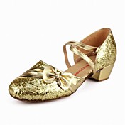 Sparkling Glitter Upper Dance Shoes Ballroom Modern Shoes for Women and Kids More Colors