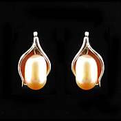 925 Sterling Silver With Fresh Water Pearl Wedding Bridal Earrings