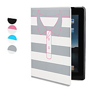 beschermende tshirt pu lederen koffer en standaard voor de iPad 2