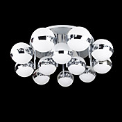Modern Semi Flush Mount with 12 Lights in Artistic Globe Shade