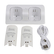 Dual Charging Station + Batteries for Wii (Assorted Colors)