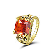 Marvelous Cubic Zirconia 18K Gold Plated Ring More Colors Available
