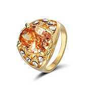 Fashion 18K Gold Plated Cubic Zirconia Ring More Colors Available