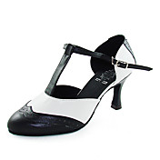 Ballroom Practice Shoes Leatherette Upper Black and White Dance Shoes Latin/Modern Shoes for Women More Colors