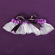White Satin Double Ribbon Wedding Garter