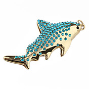 4GB Shark Shaped USB Flash Drive (Gold)