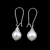 Fabulous Imitation Pearls With Alloy Plated Wedding Bridal Earrings