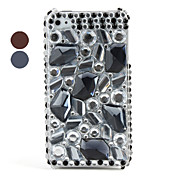 elegante caso pvc protetor com cristais capa para iphone 4, 4s