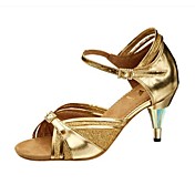 aanpassen van de prestaties dansschoenen kunstleer / Paillette bovenste latin schoenen voor vrouwen