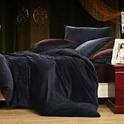 Solid Brown 3-piece Full / Queen / King Duvet Cover Set