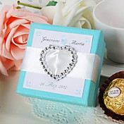 Personalized Blue Favor Box With Heart Decoration (Set of 24)