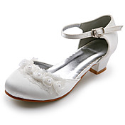 topp kvalitet sateng øvre lav hæl lukket-tær blomst jenter sko / Bryllup shoes.more farger er tilgjengelig