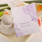 Thank You Card - Lilac Flowers (Set of 50)