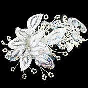 flor de noiva lindo laço / tulle / capacete com lantejoulas