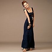 bandjes / vierkante chiffon maxi jurk (meer kleuren)