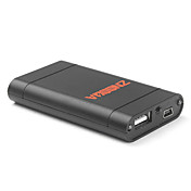 Portable Battery and Mini LED Torch for iPhone, iPod and Mobile Phones (Black, 1600mAh)