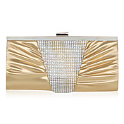 velour med krystal / rhinestone aften clutch (flere farver)