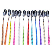 60 Pcs Mixed Color Clip in Grizzly Synthetic Hair Extensions
