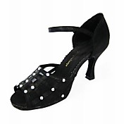 Customized Satin With Rhinestone Latin/Ballroom Dance Performance Shoes (More Colors)