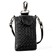 Women's Braided Faux Leather Cell Phone Holder