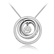 45-cm Layered Rings Austrian Crystal Necklace
