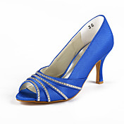 Satin Stiletto Pumps With Rhinestone For Wedding (More Colors)