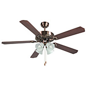 5 - Blade Two - Way Mode Ceiling Fan with 4 Lights in 3 Speed