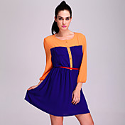 ts couleur bloc chemise poche robe (plus de couleurs)