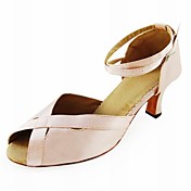 Customized Women's Satin Ankle Strap Latin/Ballroom Performance Shoes (More Colors)