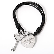 personlig armbånd med sentrale og hjerte charms