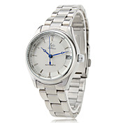 Frauen-Legierung analoge mechanische Armbanduhr (Silber)