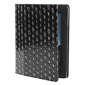 el cráneo de protección pu estuche de cuero y soporte para el iPad (negro)