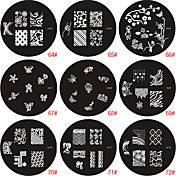 sello estampado de uñas de arte plantilla de imagen de la placa de la Serie M