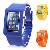 uomini e donne multifunzione silicone orologio digitale da polso con cassa dell'orologio led (colori assortiti)