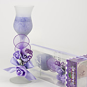 lilas rose bougeoir en verre