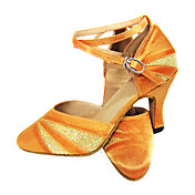 Customized Satin And Sparkling Glitter Latin/Ballroom Dance Shoes (More Colors)