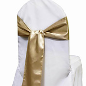 7.8" Simple Elegant Satin Chair Sash – Set of 6 (More Colors)