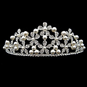 legering med rhinestone og perle forårsblomst brude tiara