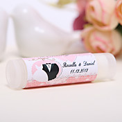 personlized labio favores bálsamo para tuberías: de esmoquin y vestido (juego de 12)
