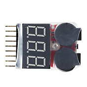 1-8S Lipo Battery Voltage Tester Low Voltage  Buzzer Alarm