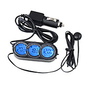 horloge de voiture écran LCD avec thermomètre et calendrier