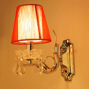 1 - Luz de lámpara de pared de cristal en tono rojo elegante