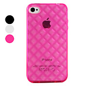 Carcasa de Protección Acolchonada TPU para el iPhone 4/4S - Colores Surtidos