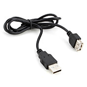 USB 2.0 A Male to A Female Extension Cable (Black)