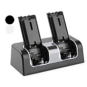 Dual USB Charging Station with 4 Rechargeable Batteries for Wii (2800mAh, Assorted Colors)