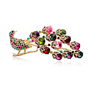 Austria broche de diamantes de cristal repleto de pavo real