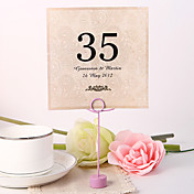 Personalized Square Table Number Card - Golden Age
