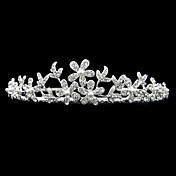 fint legering med rhinestone og perle blomst brude tiara