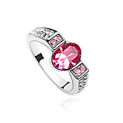 Österreich Kristall Ring in Platin-Legierung beschichtet - oval (weitere Farben)