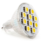 MR11 5050 SMD 10-LED Warm White 100-120LM Light Bulb (12V, 1.5-2W)